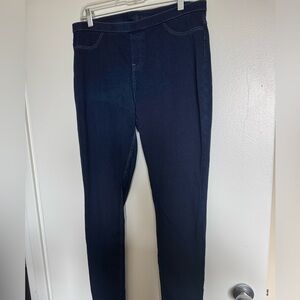 Dark denim stretch leggings